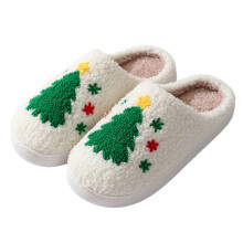Slipéir Nollag Gleoite do Mhná & Fir Slipéir Chuimhne Bog Plush Te Slipéir Cluthar Laistigh Lasmuigh