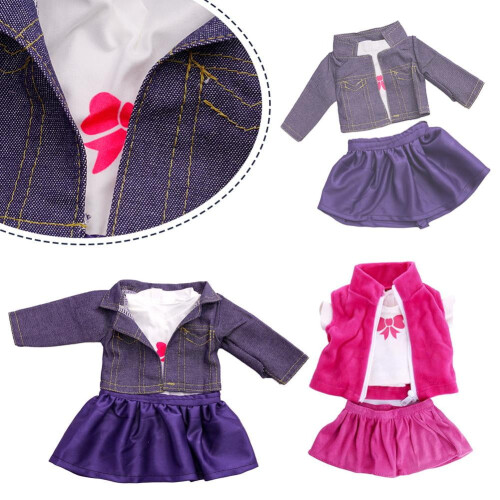 Christmas Doll Clothes Set for 18 Inch Dolls with 1