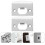 FRCOLOR deadbolt protector Deadbolt Plate Stainless Steel for Doors Exterior Doors 2pcs 6