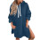 Damen-Kapuzenpullover aus Fleece, einfarbig 1