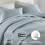 Σετ παπλωμάτων Chambray Blue King Size (3 τεμάχια), ελαφρύ καλοκαιρινό πάπλωμα, εξαιρετικά 3