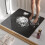 Tapete de Chuveiro Quadrado Antiderrapante 27x27 Polegadas em PVC com Dreno 1