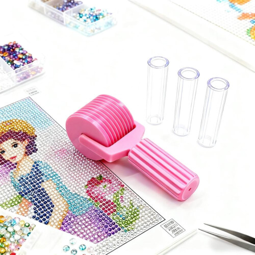 Diamant-Kunst-Rollerwerkzeug, pink, griffig, abnehmbar 2