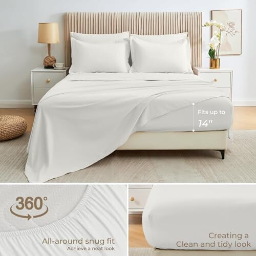 Queensize microvezel beddengoedset, 5-delig 2