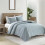 Σετ παπλωμάτων Chambray Blue King Size (3 τεμάχια), ελαφρύ καλοκαιρινό πάπλωμα, εξαιρετικά 5