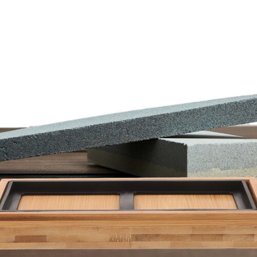 OUNONA Stone Holder Whetstone Base Storage for Sharpening Stone Work 21.50X9.50X2.50CM 1
