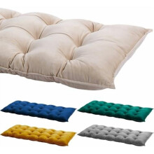 Poduszka na ławkę z aksamitu 42x16 cali, gruba pianka memory foam, pikowana, idealna do siedzenia przy oknie, na sofę, do przedpokoju, do okna