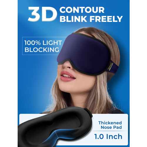 Μάσκα ύπνου 3D με δροσιστικό τζελ για πρησμένα μάτια και ημικρανίες 2