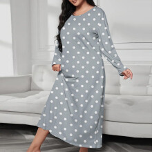 Camicie da notte lunghe da donna, pigiami comodi e larghi, camicie da notte a maniche lunghe
