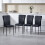 (Black(PU), 4 pcs) 4/6 Dining Chairs High Back Velvet/PU Office 1
