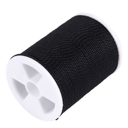 Roll Black Waxed Cotton Necklace Beads Cord String 1mm HOT 2
