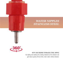 5pcs Water Nipples Stainless Steel Drinker Poultry Chicken Duck Screw