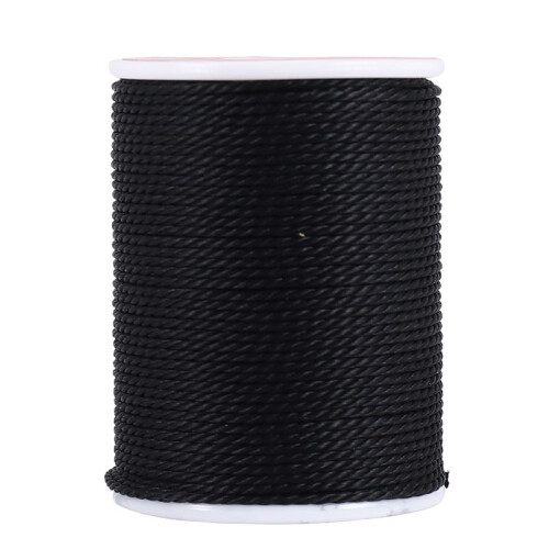 Roll Black Waxed Cotton Necklace Beads Cord String 1mm HOT 1