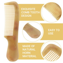Professional Beauty Ox Horn Hair Comb Brush Spa Massage Salon