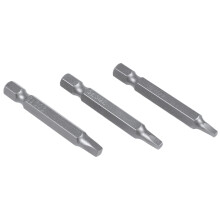 3Pcs 50Mm 1/4 Inch Hex Square Bits Square  Screwdriver Bits S2 Alloy Steel Magnetic Screwdriver Bits Set Hand Tools