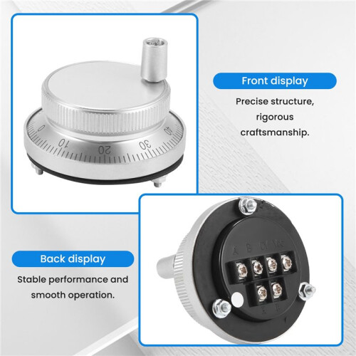 Hand Wheel Handle Kit 5V Manual Pulse Generator Cnc Machine Tool Rotary Encoder Electronic Hand Wheel,60Mm 2