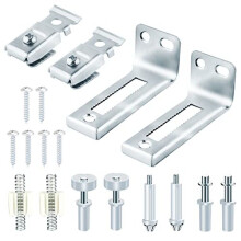 Bi-Fold Door Hardware Repair Kit, Closet Door Hardware voor 3/8 Inch Dikke Deuren, met Boven- en Onderscharnieren, Geleidewiel