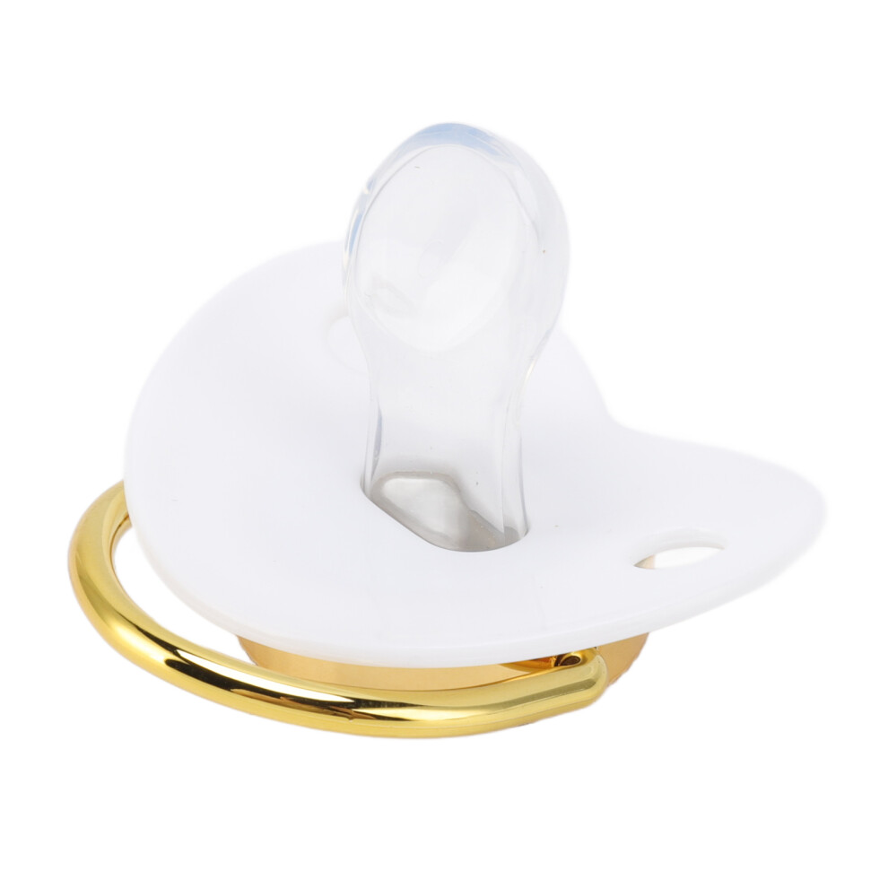 Baby Pacifier 6-18 Months Silicone Bling Anti Static For Newborns White