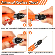 Electric Cordless USB Rechargable Hand Drill Kit for Jewelry Making,Pin Vise Set for Resin Plastic Keychain Polymer Clay