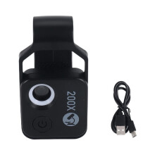 APEXEL Lente de MicroscóPio de AmpliaçãO 200X Sem Cpl MóVel Led Luz Bolso Macro Lentes para Todos Os Smartphones Preto