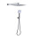 Overhead Rainfall Shower Set with 12 Inch Ultra Thin Head, 3 Function Handheld, Chrome Finish 1