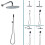 Overhead Rainfall Shower Set with 12 Inch Ultra Thin Head, 3 Function Handheld, Chrome Finish 2
