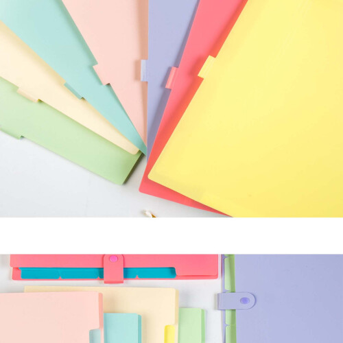 Letter Paper Expanding File Folder with 5 Pockets 1