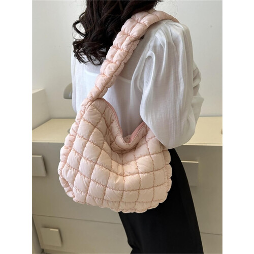 Γυναικεία τσάντα Tote Puffer με καπιτονέ μεγάλες τσάντες ώμου, πλισέ πορτοφόλι Puffy Bubble 1