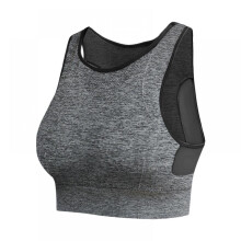 Dames sportbeha maat 2XL zonder vulling, hoge impact, grijs