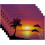 Σουπλά Dolphins σετ 6 τεμαχίων, σουπλά Palm Tree Sunset, ανθεκτικά στη θερμότητα, πλενόμενα, 1