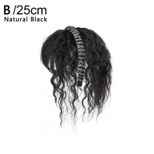 -Pruik met pony en nette haarband met vlechtjes L3B2M8C