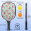 Σετ κουπιών Pickleball από fiberglass με λουλούδια, 2 μπάλες και τσάντα, συμβατό με παιχνίδι 3