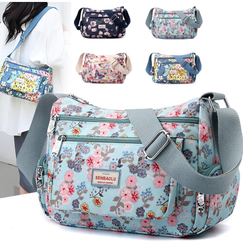 Axelväskor för kvinnor Nylon Crossbody-väskor Vattentäta lätta axelväskor och handväskor 1