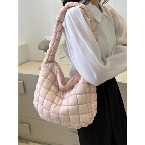 Γυναικεία τσάντα Tote Puffer με καπιτονέ μεγάλες τσάντες ώμου, πλισέ πορτοφόλι Puffy Bubble 2