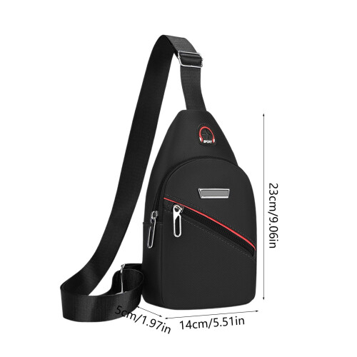 Σακίδιο πλάτης Crossbody για άνδρες με λεπτό στήθος, μικρή τσάντα ώμου για ταξίδια και 1