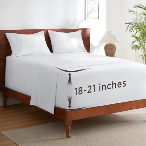 Deep Pocket Queen Sheet Set 4-Pc, 100% Polyester, 21" Fit