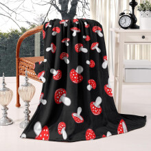 Cute Mushroom Botanical Red Plush Blanket (50x60"), Warm Throw for Baby, Women, Kids – Compatible with Winter & Autumn