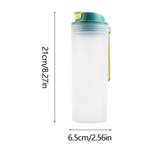 550ml portable shaker cup single layer plastic 2