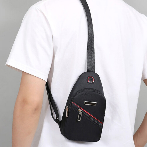 Σακίδιο πλάτης Crossbody για άνδρες με λεπτό στήθος, μικρή τσάντα ώμου για ταξίδια και 2