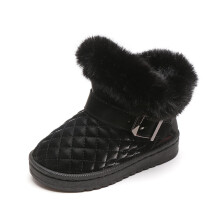Botas de invierno para niños, impermeables, antideslizantes, cálidas, con forro polar, cortas, para bebés, niñas y niños. Color liso, piel