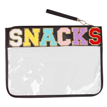 Transparent Zippered Snack Storage Bag, Handheld Makeup Toiletry Organizer Pouch for Travel Portable Carry Solution