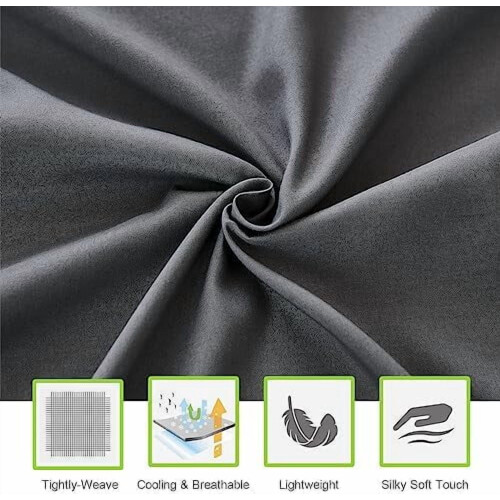 Ensemble de draps en microfibre pour lit queen – Poches extra profondes, 1