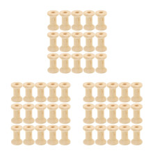 GOOHOCHY WORGEOUS 300 pcs Yarn Holder Thread Spools Wooden Winding Spools for Home Sewing Knitting and Craft Projects