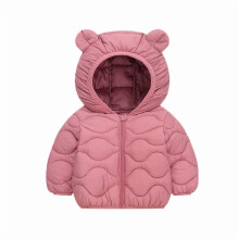 Girls Jacket Toddler Kids Boys Girls Winter Printed Fleece Padded Hooded Zip Coat with Pocket, Size 90-130
