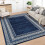 Tapis moderne 5x7 lavable en machine avec motif semi-circulaire 1