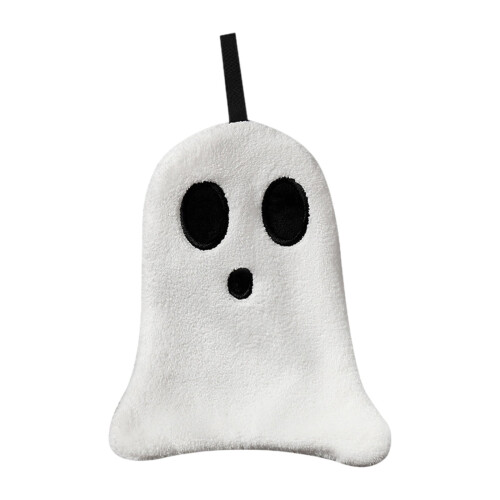 Serviette Ghost en polyester 23 x 18 cm avec boucle de suspension