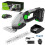 Cordless Hedge Trimmer Gray 2-in-1 with 2 Batteries 1
