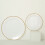 Pratos descartáveis para salada, cor ouro branco, 20 cm (8 polegadas), pacote com 10 unidades. 6