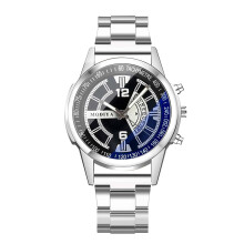 Smart Watch for Android Phones Watches Men's Casual Trendy Blue Light Glass Quartz Steel Strap Men's Watch, Multicolor