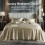 Satin Queen Sheets Set 4pcs – Luxe Taupe, Deep Pocket 2